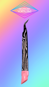 Pinces Avec Embout Silicone - Courbées - Noir Holographique Créations Sortilege